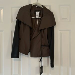 Mackage leather sleeves jacket, size XS